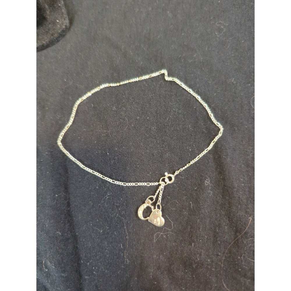 Vintage‎ Avon Silver Toned Bracelet With C And Heart Charms